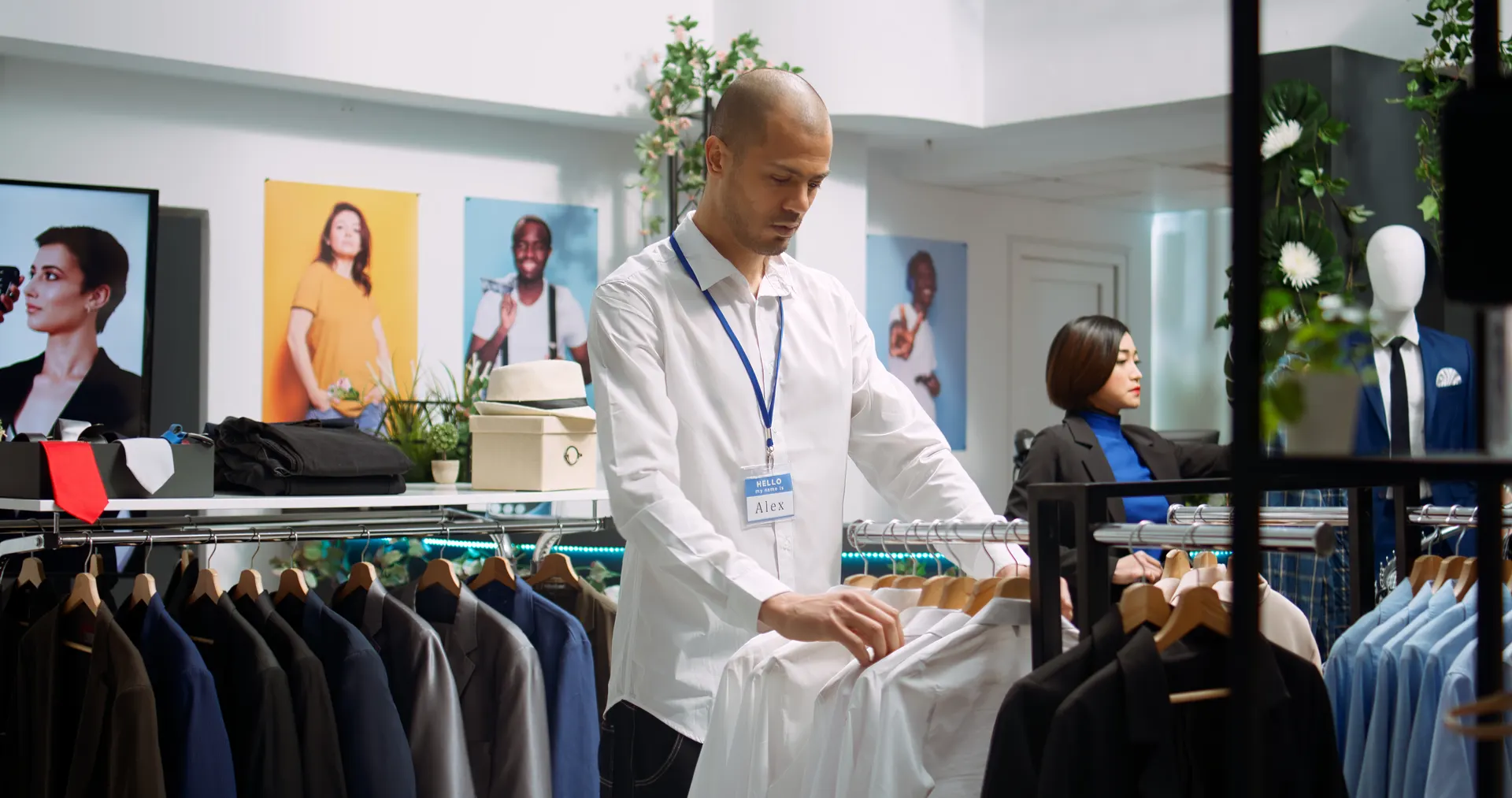 Retail worker on the shop floor