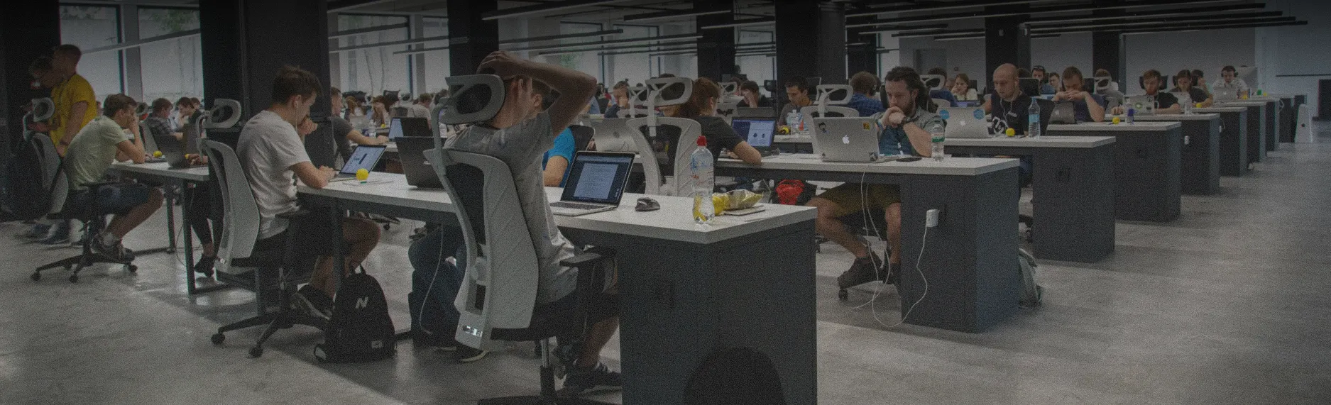 Professional team working in a modern office